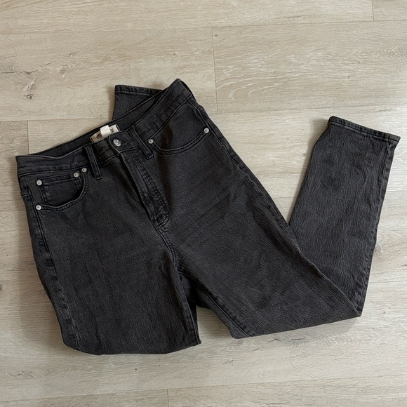Madewell Charcoal Denim Pants Perfect Vintage Style - Picture 1 of 7